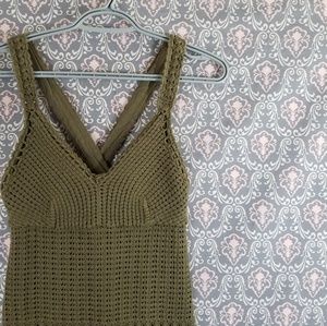 Athleta Olive Green Knitted Dress, size Small